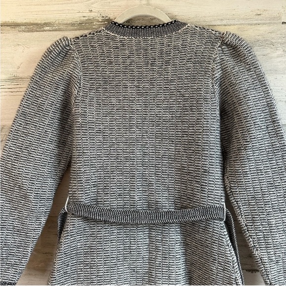& Other Stories Buttoned Contemporary Merino Wool Blend Mini Dress Coat Grey - Picture 9 of 13